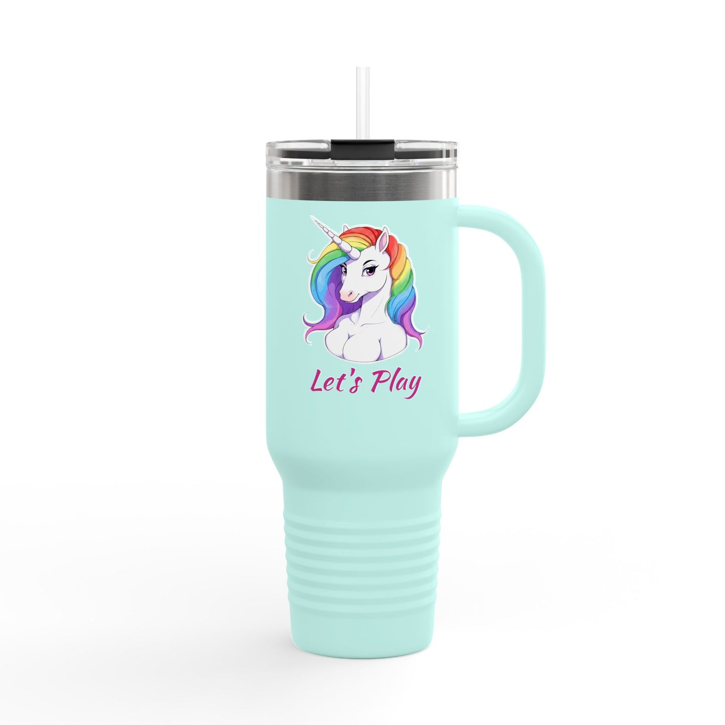 Let's Play Unicorn Insulated Travel Mug, 40oz