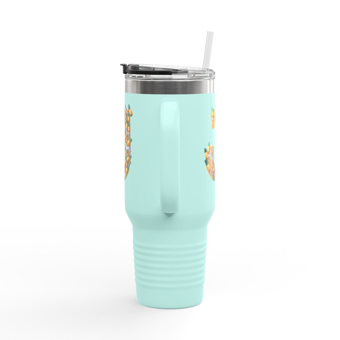 Personalized Floral Letter J Insulated Travel Mug | 40oz Water Bottle for Travel & Outdoor Use