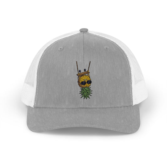 Pineapple Bee Snapback Trucker Cap, Trendy Hat, Outdoor Wear, Summer Accessory, Gift for Bee Lovers, Eco-Friendly Cap