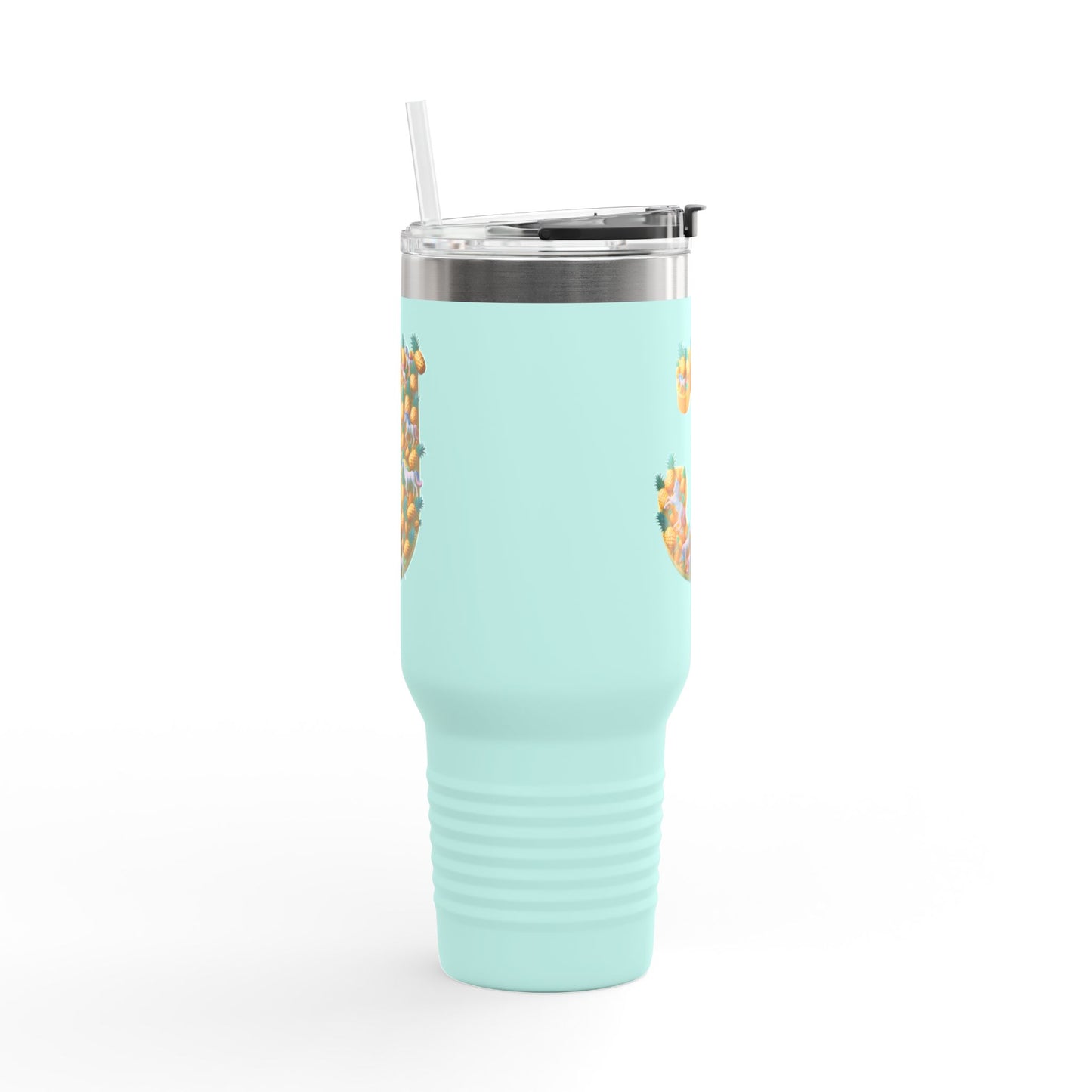 Personalized Floral Letter J Insulated Travel Mug | 40oz Water Bottle for Travel & Outdoor Use