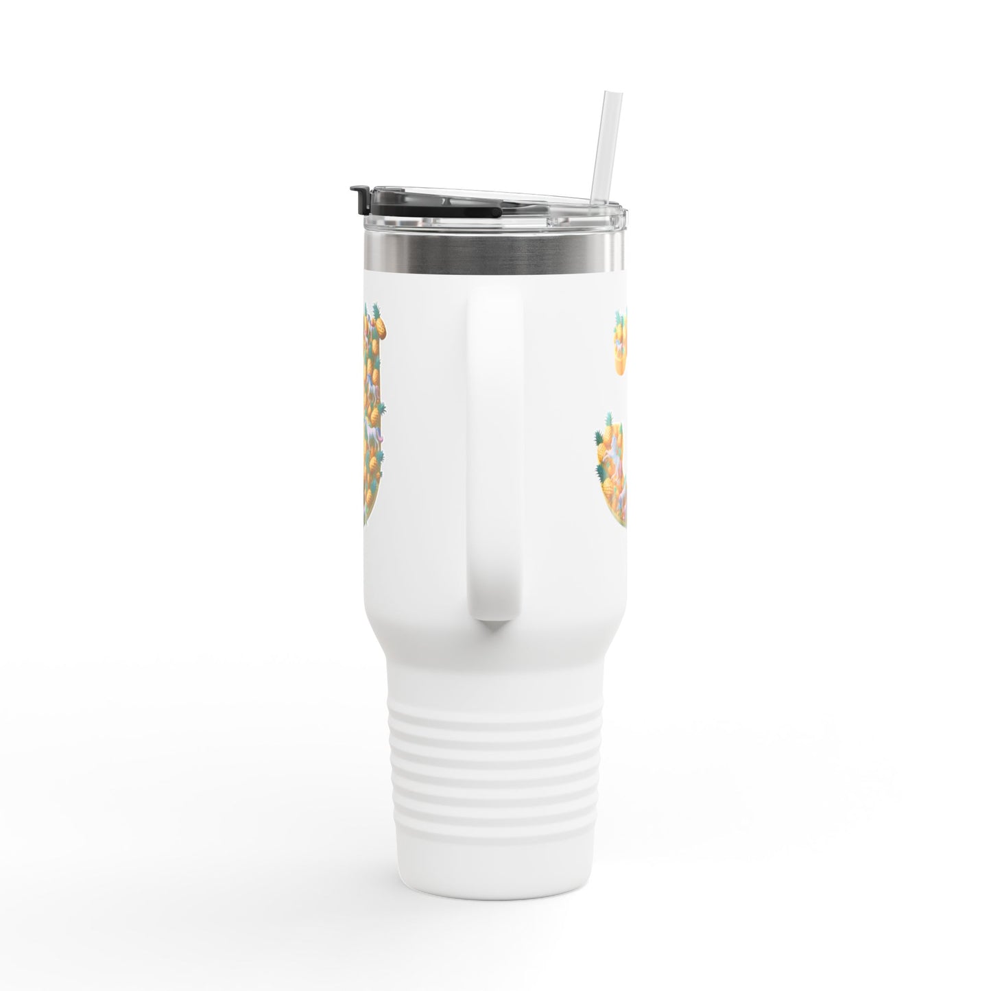 Personalized Floral Letter J Insulated Travel Mug | 40oz Water Bottle for Travel & Outdoor Use