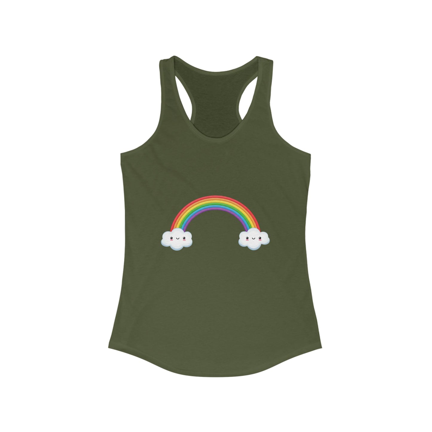 Happy Rainbow Women's Ideal Racerback Tank