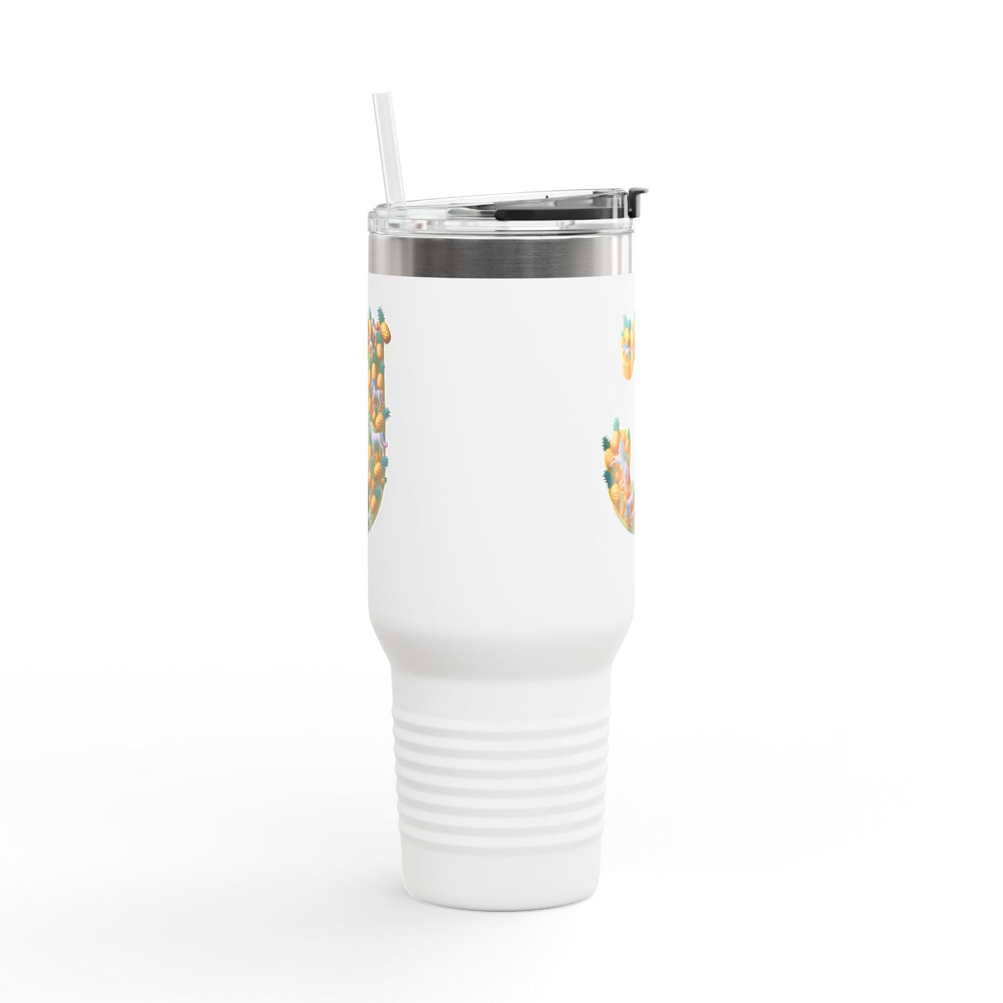 Personalized Floral Letter J Insulated Travel Mug | 40oz Water Bottle for Travel & Outdoor Use