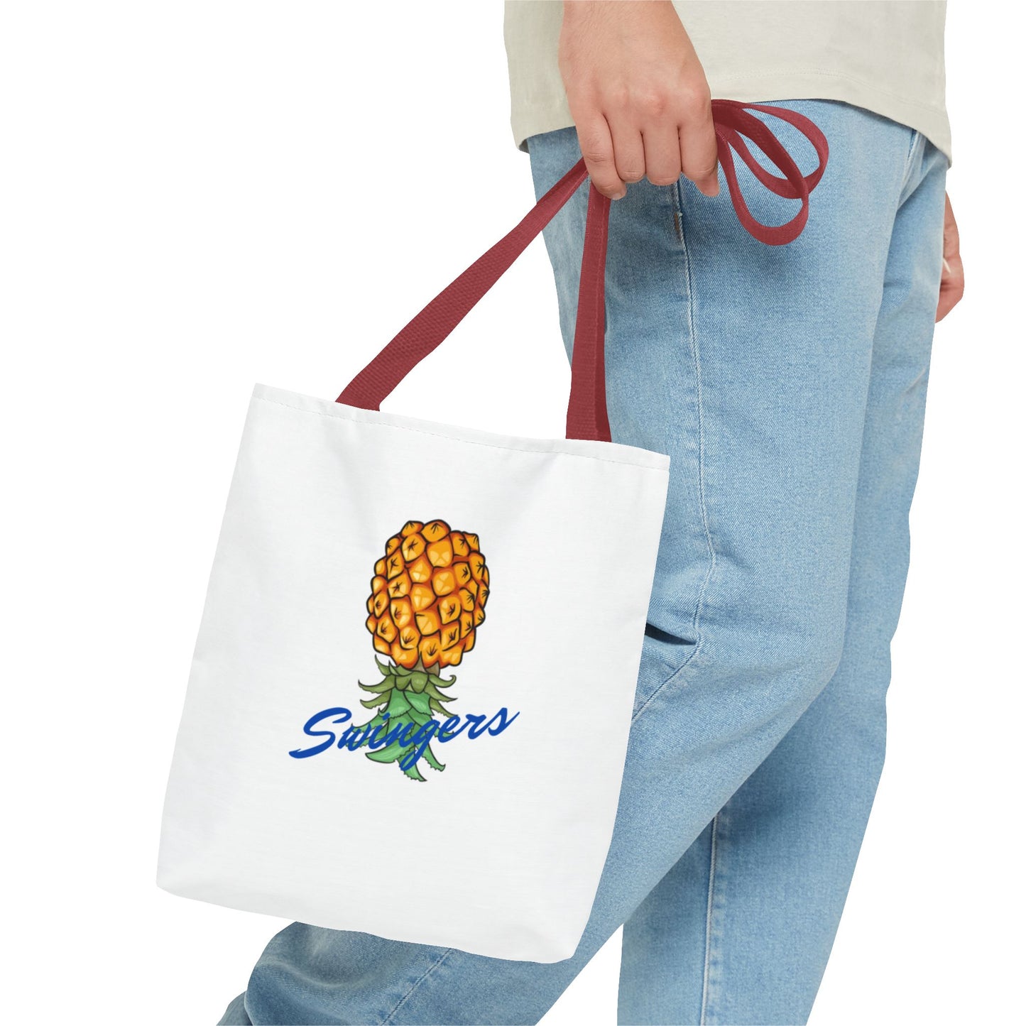 Swingers Pineapple Tote Bag - Fun Beach & Grocery Shopping Bag