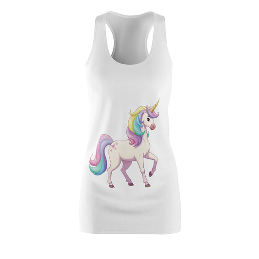 Unicorn Women's Cut & Sew Racerback Dress (AOP)