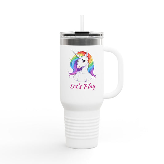 Let's Play Unicorn Insulated Travel Mug, 40oz
