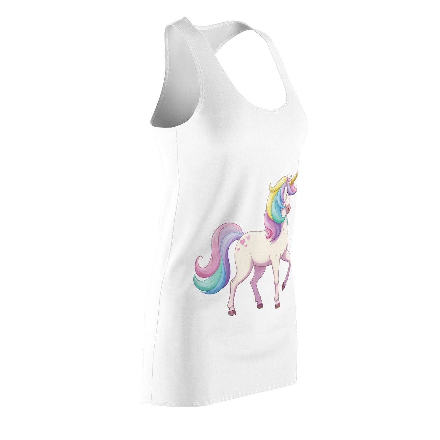 Unicorn Women's Cut & Sew Racerback Dress (AOP)